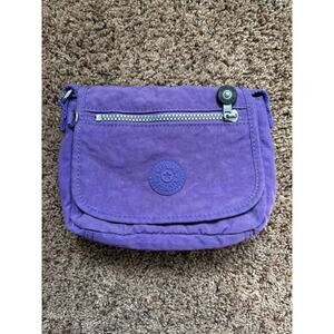 Kipling AC7515-584 Purple Nylon Crossbody Shoulder Bag Flap Zip Pocket